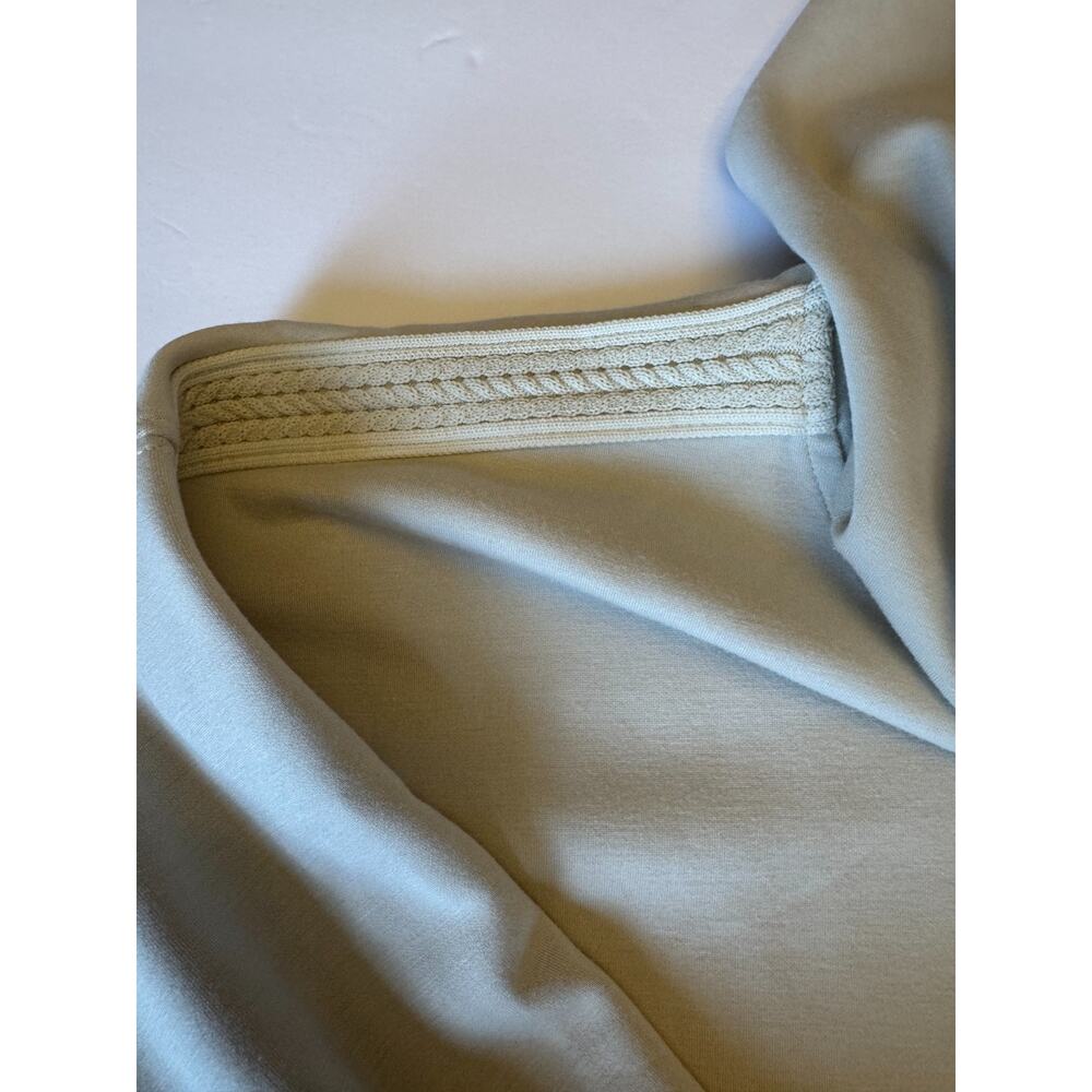 Elie Tahari Hoodie Womens Medium Cream Cowl Neck Pullover Soft Stretch - Picture 3 of 9